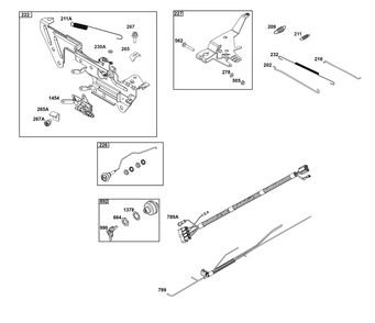 Controls Group Diagram and Parts List for 543477-0207-J1 400000 - 699999 Briggs and Stratton Engine